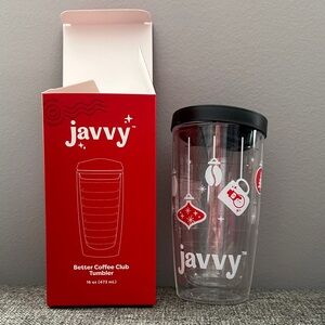 Javvy Better Coffee Club 16 oz Double Wall Tumbler BPA-Free New in Box